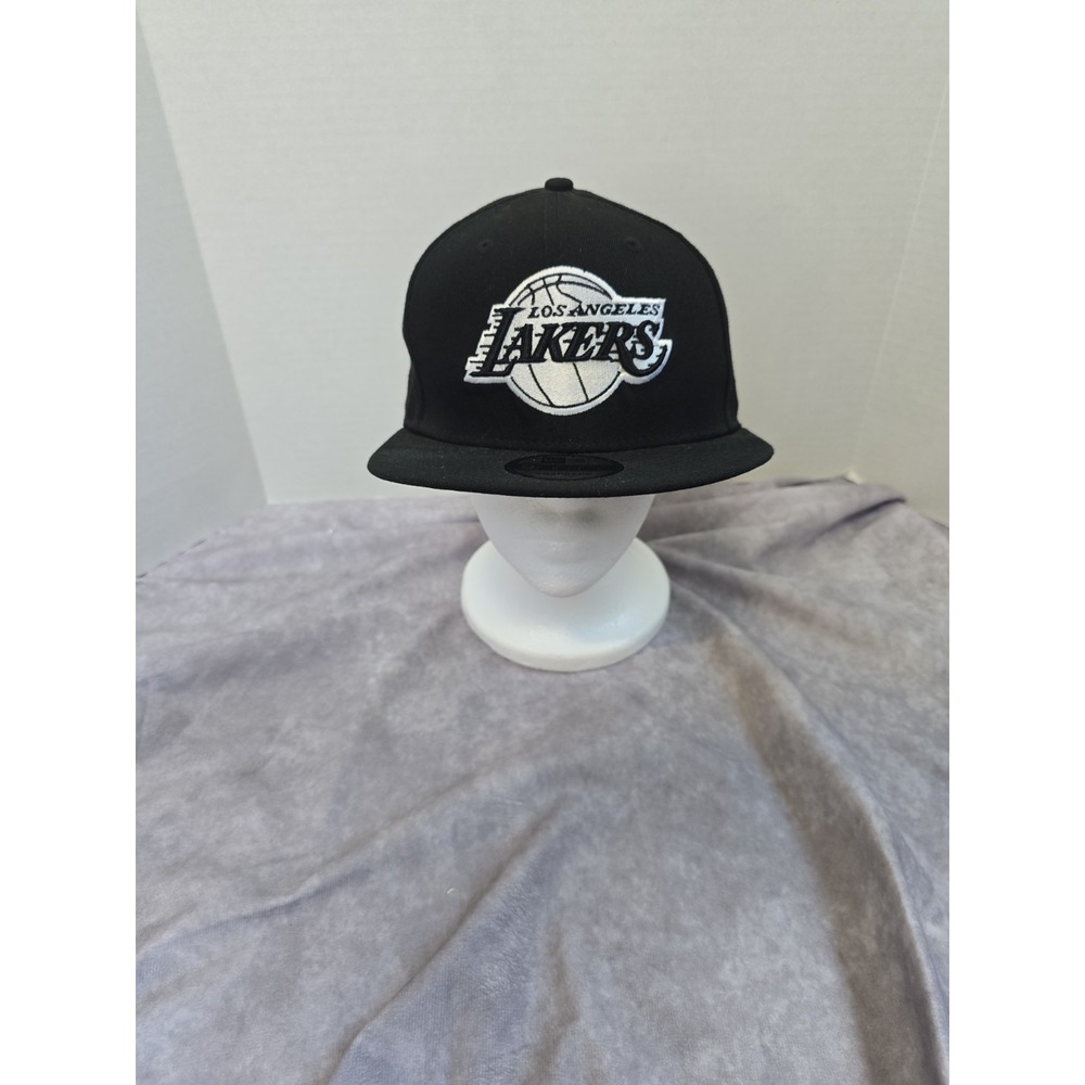 Los Angeles Lakers New Era 9FIFTY Snapback Hat Black White NBA Logo Cap Mens OS